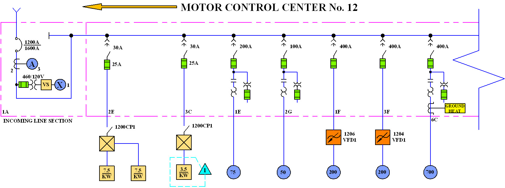 Line diagram. Piller UB-V Single line diagram. RCCB line diagram. INTELIMONITOR line diagram. Electrical wiring interconnection System.